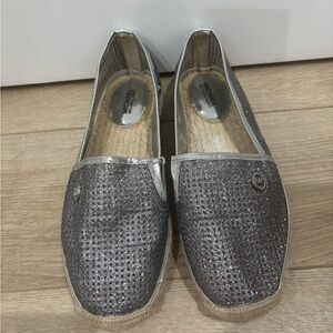 Michael Kors Glittery Silver Espadrilles